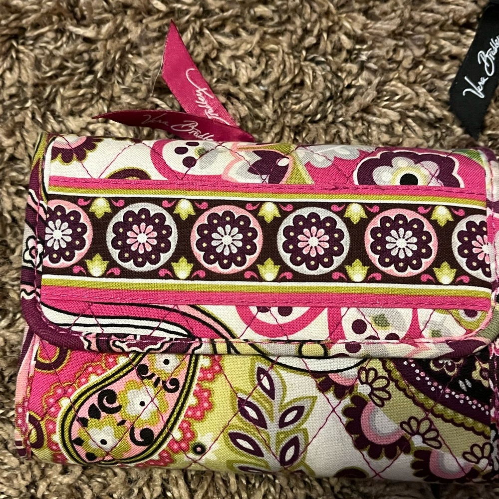 Vera Bradley Pink and Green Patterned wallet
